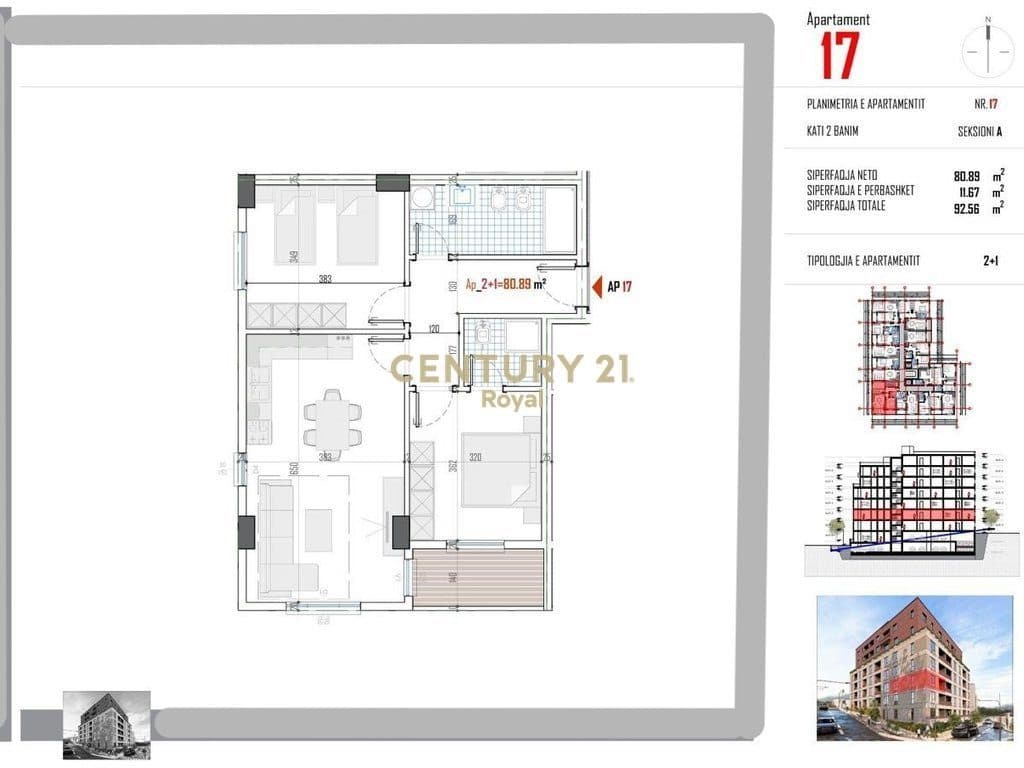 OKAZION! 1100 EURO/M2-APARTAMENT 2+1+2 PËR SHITJE NË PASKUQAN PLUS POST PARKIMI 3