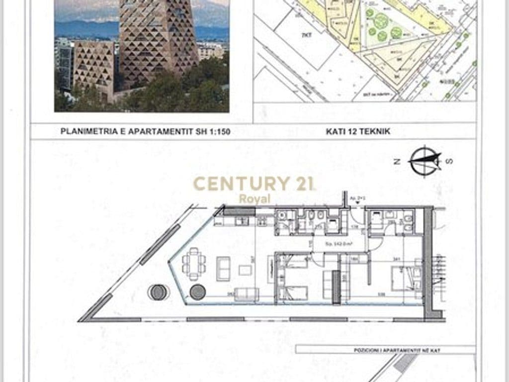 SHITET APARTAMENT 2+1+2 TEK TIRANA TOWER 4