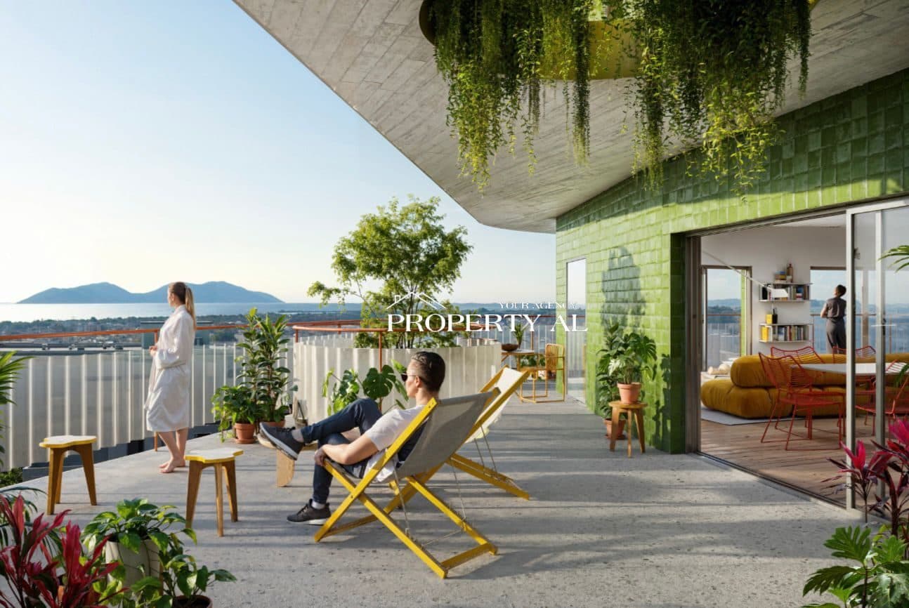 Apartament 1+1 në Shitje tek Vlora One Living – Pamje Deti dhe Verandë