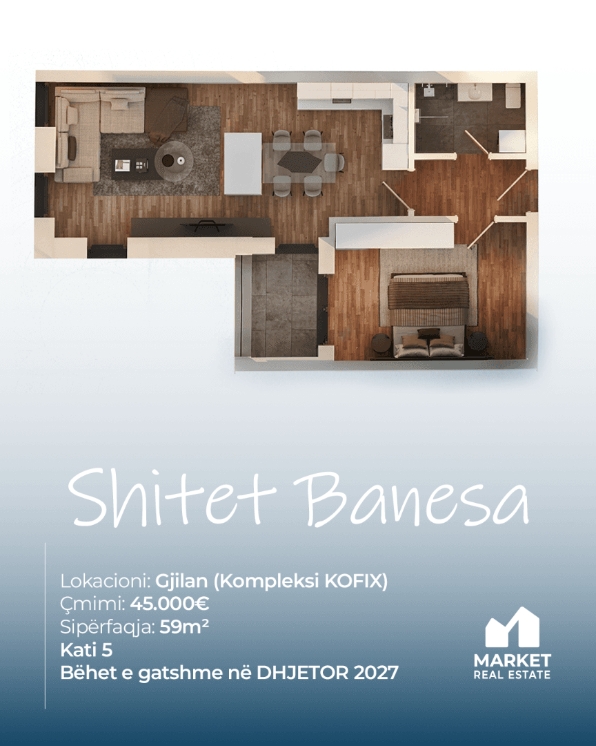 Banesë në Shitje 59m² në Kompleksin KOFIX, Gjilan 2