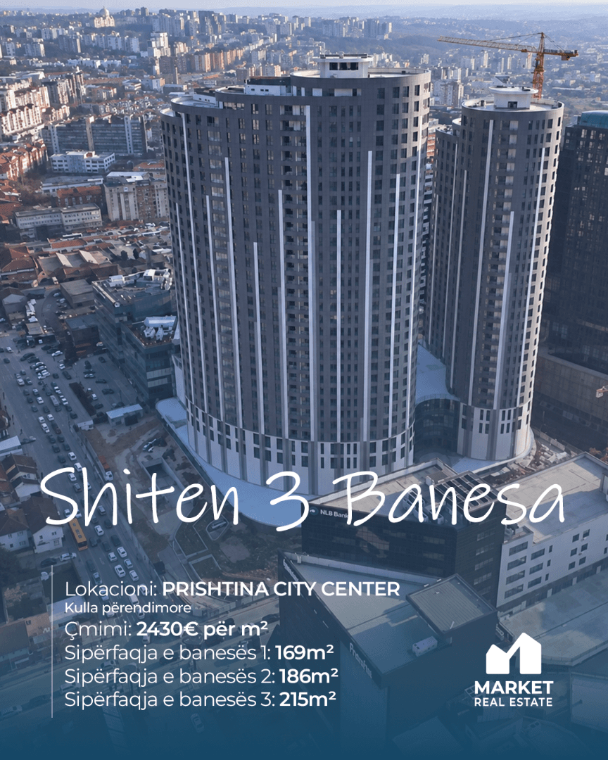 3 Banesa në Shitje në PRISHTINA CITY CENTER