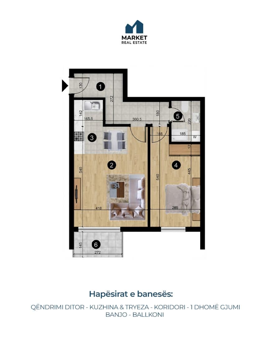 Banesë në Shitje 62.8m² në Prishtinë 2