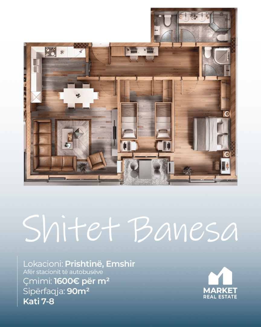 Banesë në Shitje 90m² në Emshir, Prishtinë