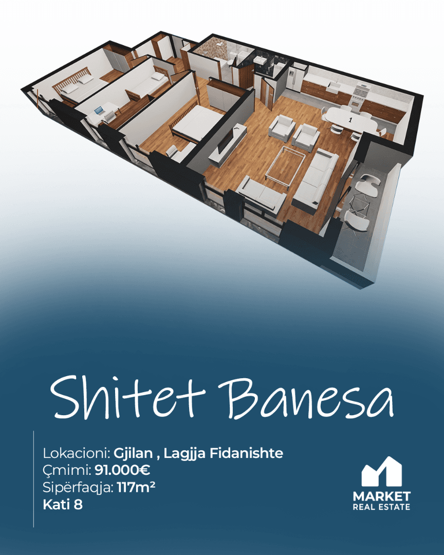 Banesë në Shitje 117m² në Lagjen Fidanishte, Gjilan 3