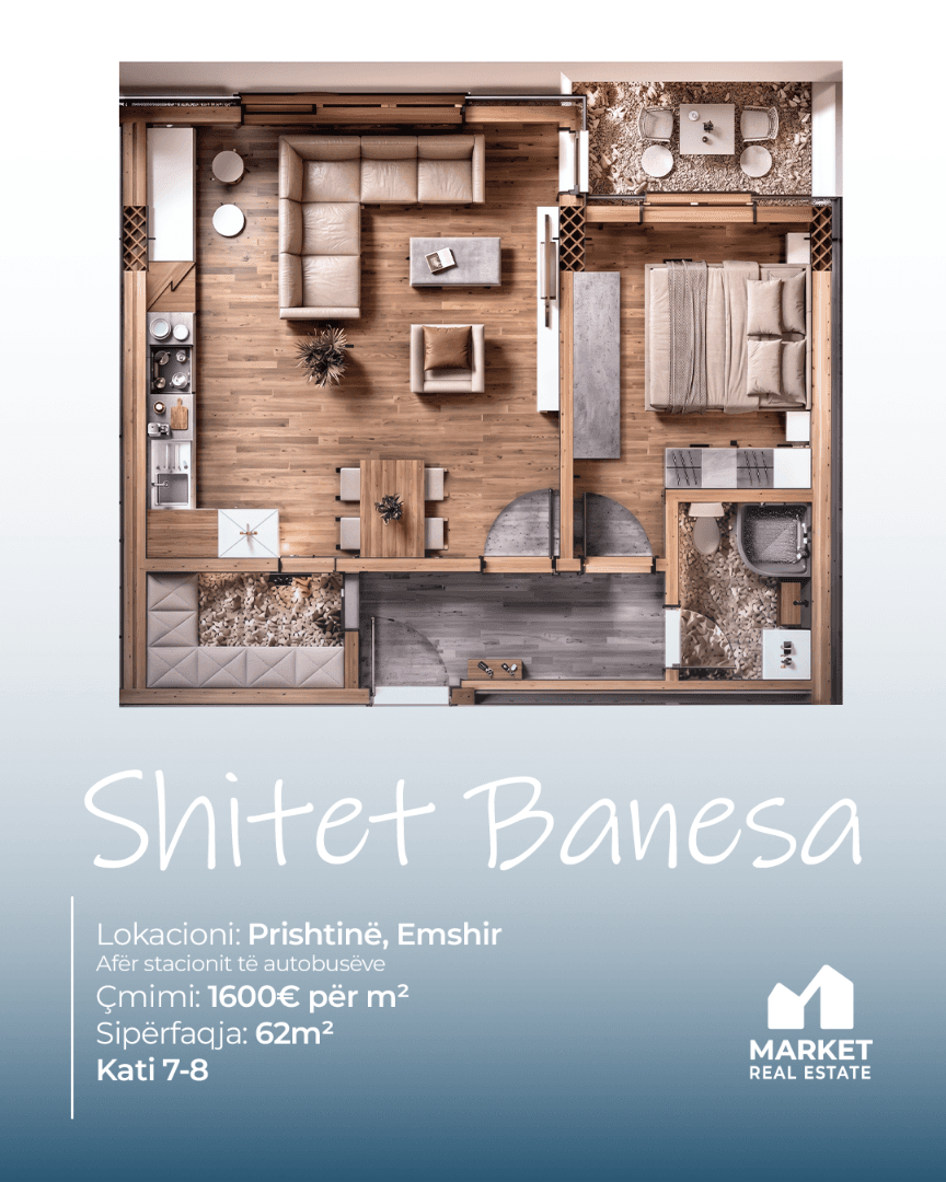 Banesë në Shitje 62m² në Emshir, Prishtinë 2