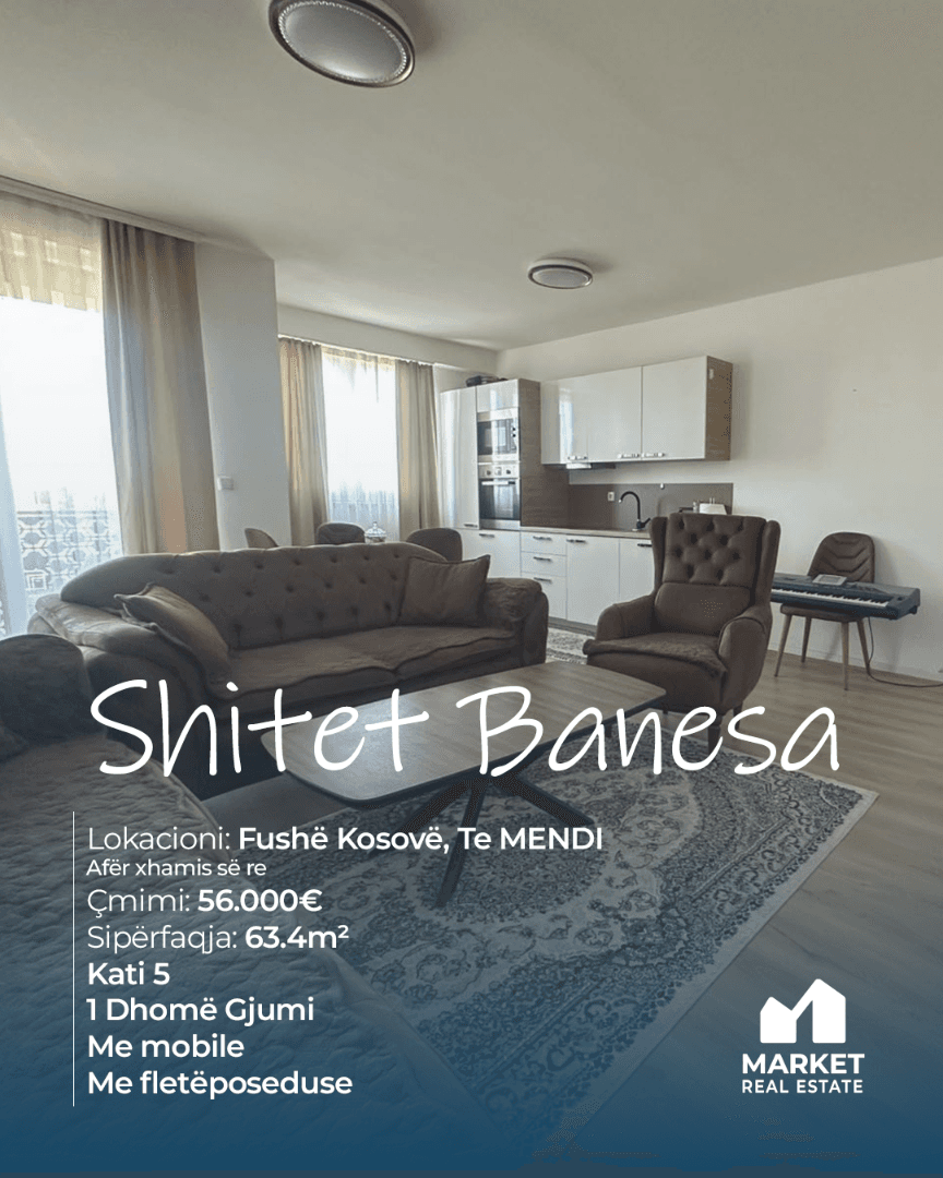 Banesë në Shitje 63.4m² në Fushë Kosovë 3