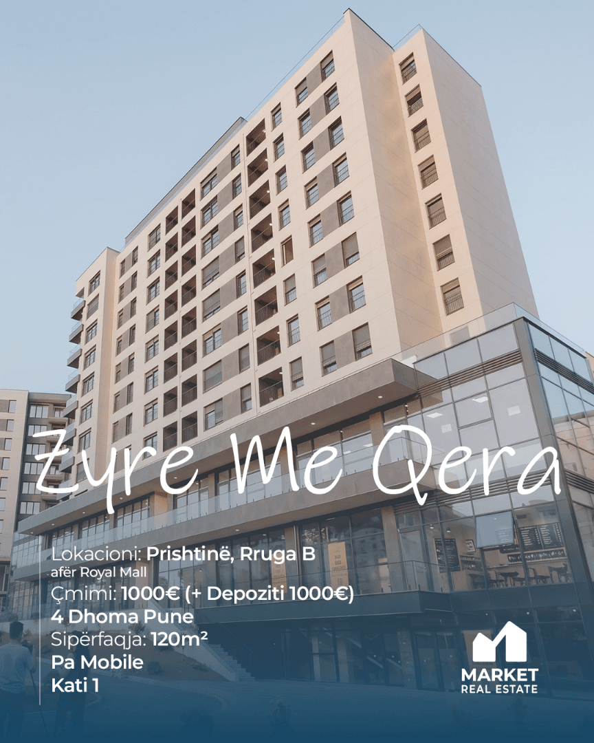 Zyre me Qera 120m² në Rrugën B, Prishtinë