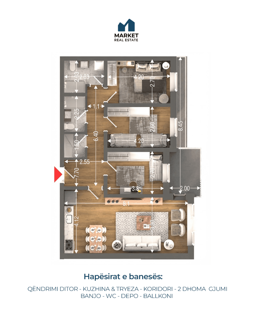 Banesë në Shitje 104m² në Fushë Kosovë 3