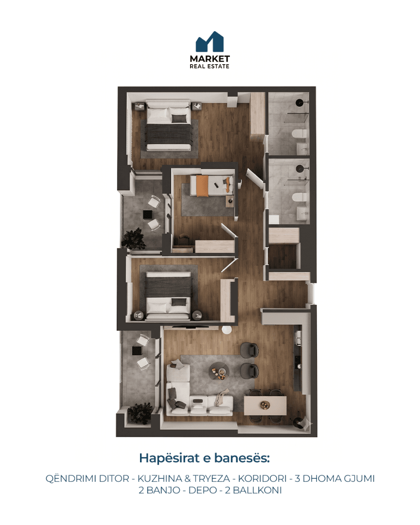 Banesë në Shitje 124m² mbrapa QKUK-së, Prishtin