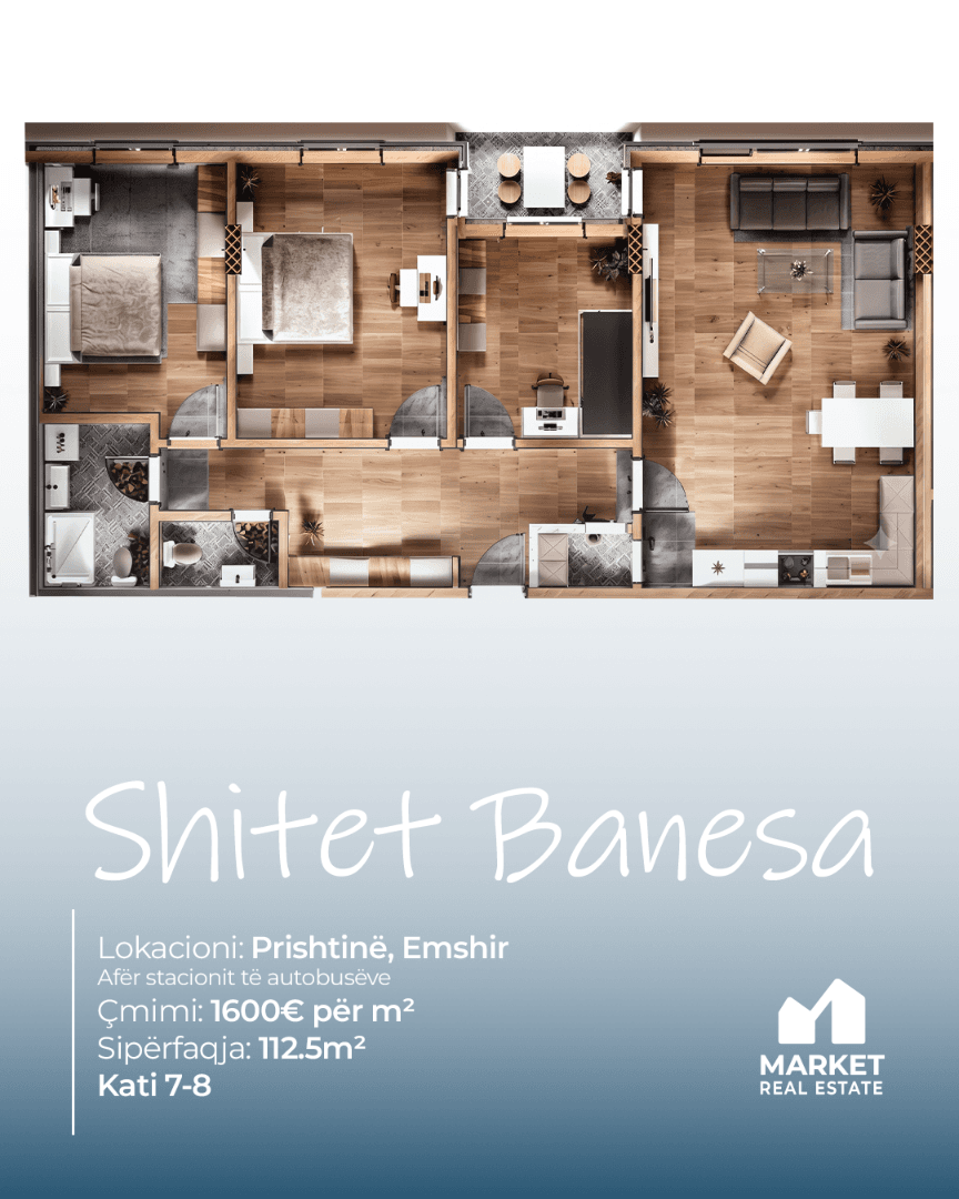 Banesë në Shitje 112.5m² në Emshir, Prishtinë