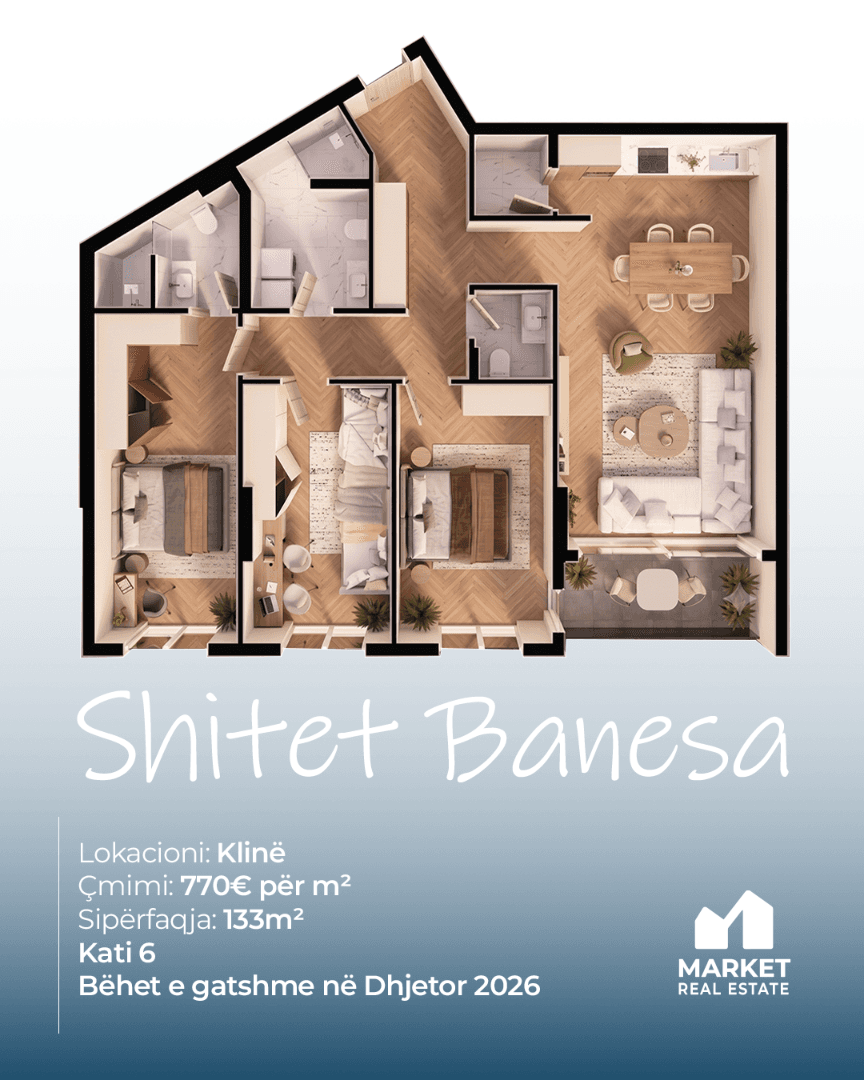Banesë në Shitje 133m² në Klinë 3