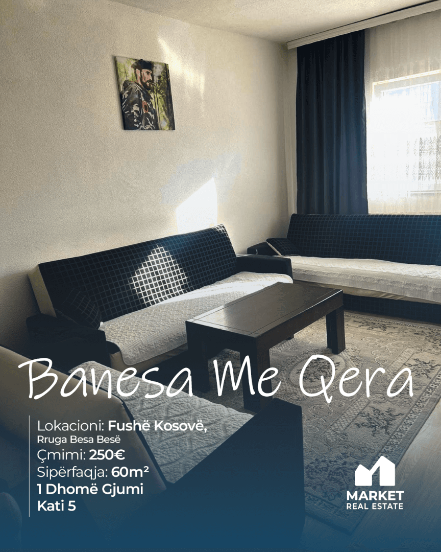 Banesë me Qera 60m² në Fushë Kosovë