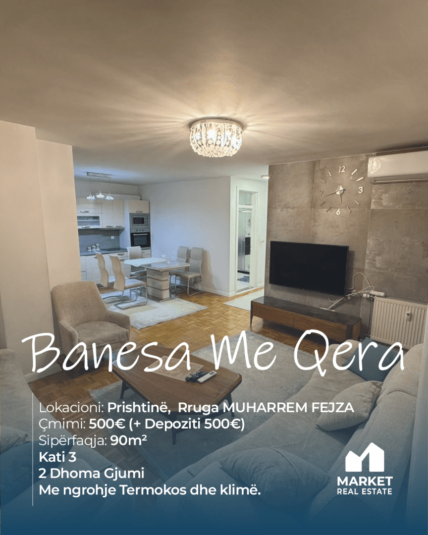 Banesë me Qira 90m² në Rrugën Muharrem