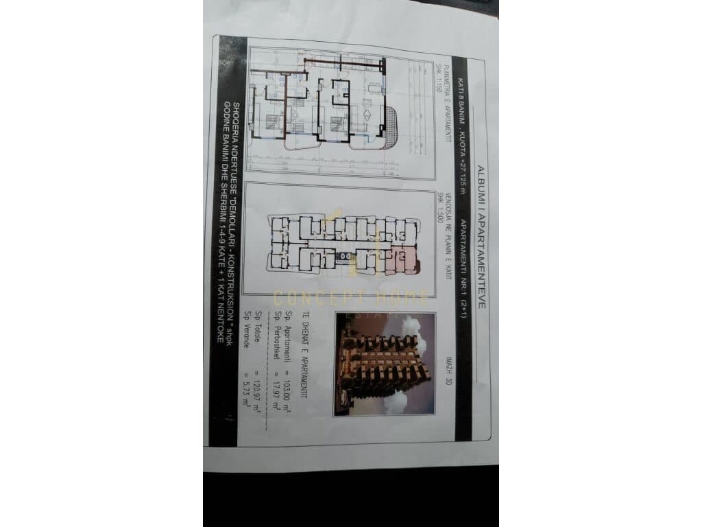 Shitet apartament 2+1+2 ne Kamez - 107.695 euro 2