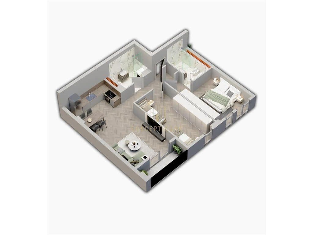 Shitet Apartament 2+1+2 tek Univers City 1