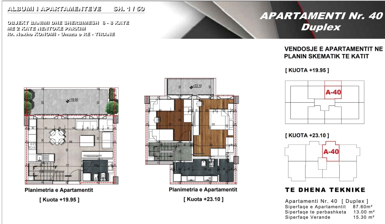 Shitet apartament 2+1(duplex) tek Green City