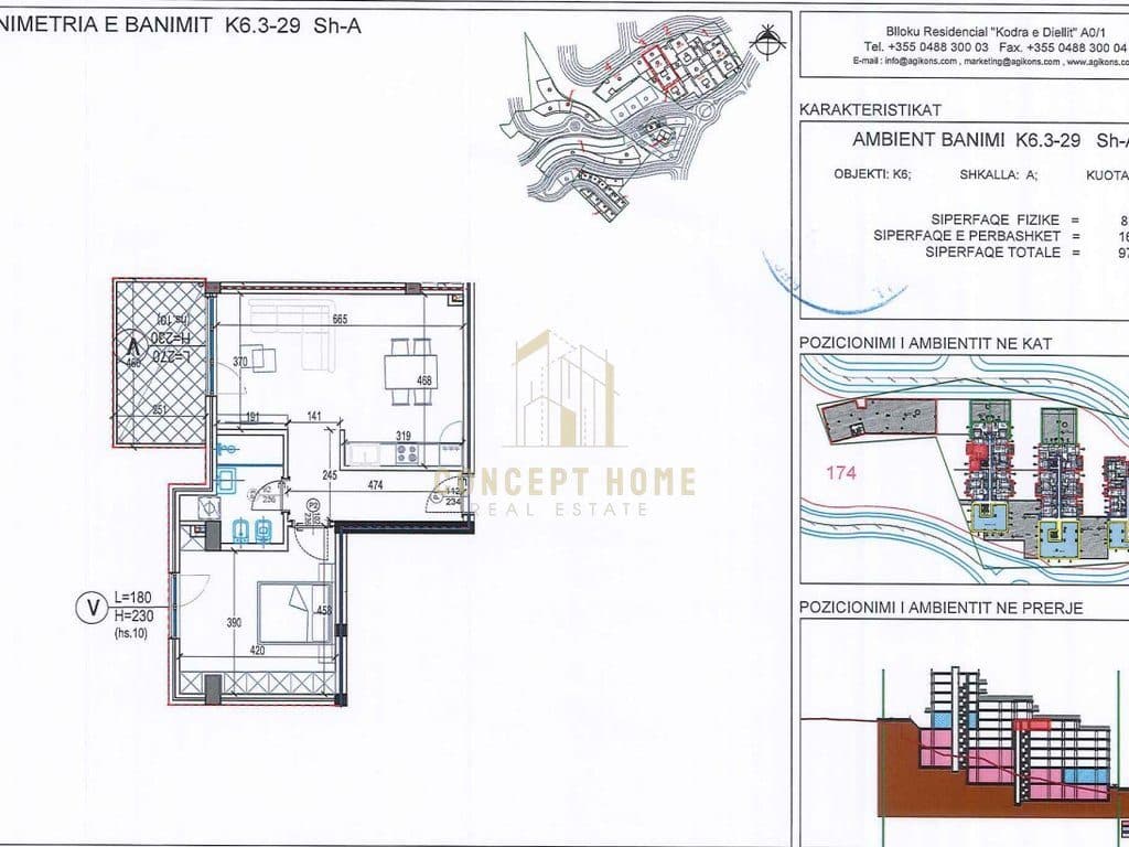 Apartament 1+1 për Shitje në Kodra e Diellit 2, Tiranë - 157,867€ | 97.69 m² 2