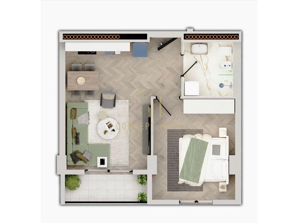 Shitet apartament 1+1 tek Univers City/62.900 EURO