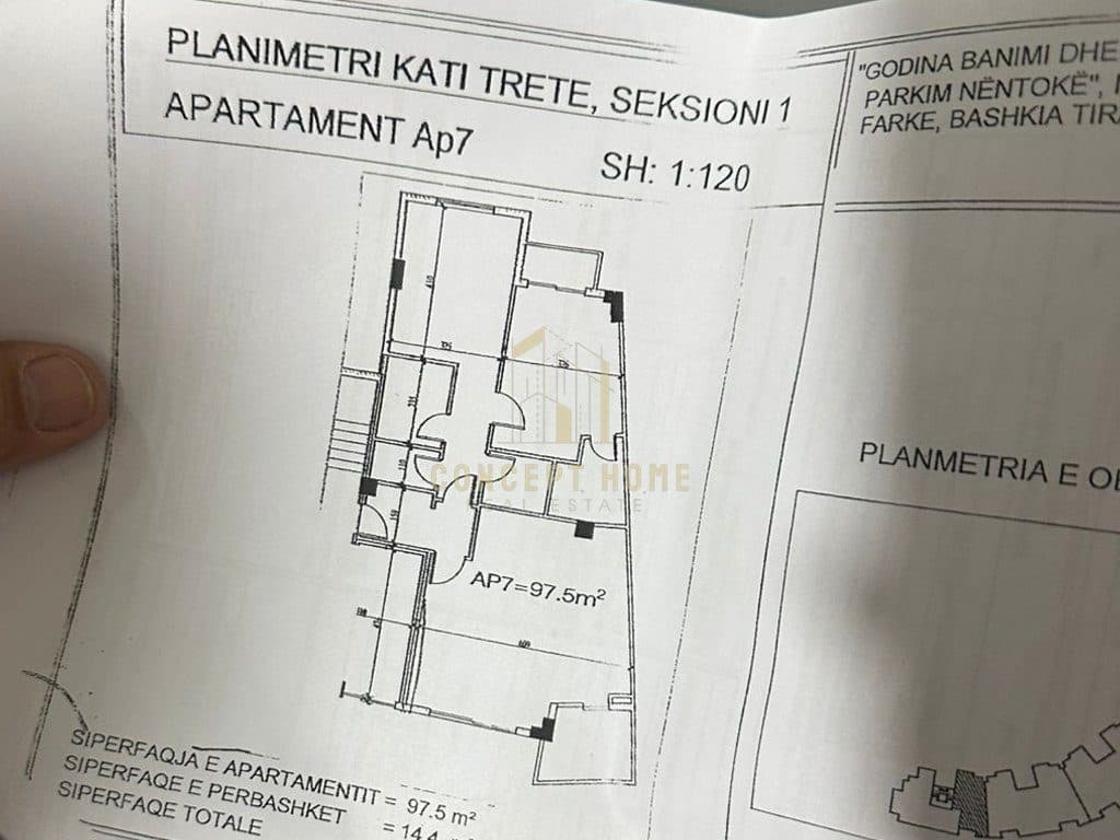 Shitet apartament 2+1 tek Liqeni i Thate 4