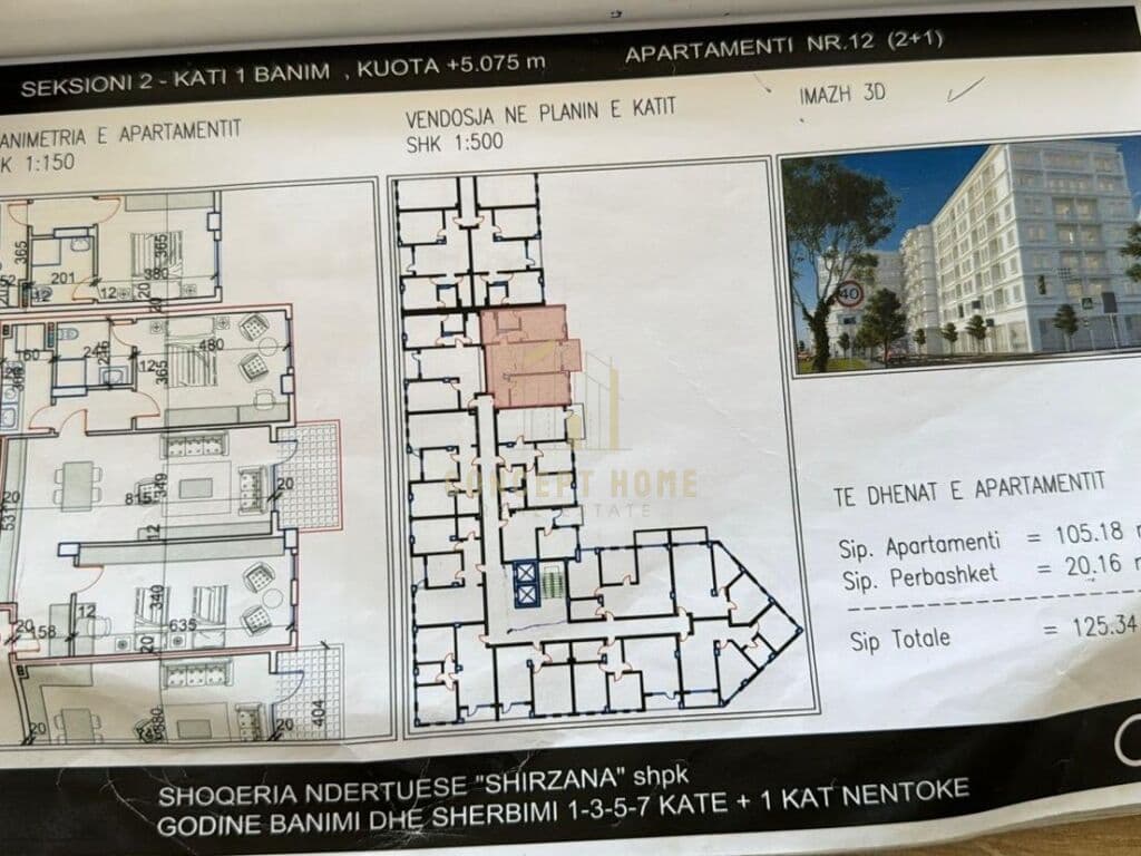 Apartament 2+1+2 për Shitje në Paskuqan, Tiranë - 122.833€ | 125.34 m² 2