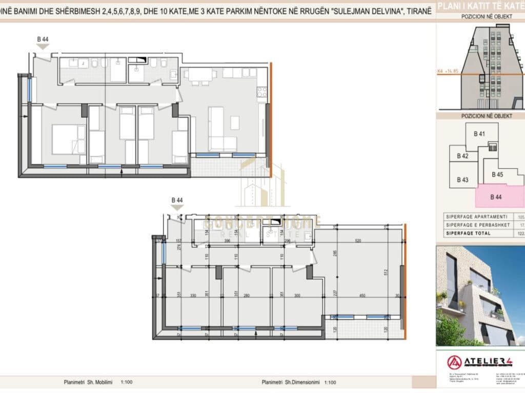 Shitet apartament 2+1+2 Komuna Parisit , prane Stadiumit Selman STERMASI 3