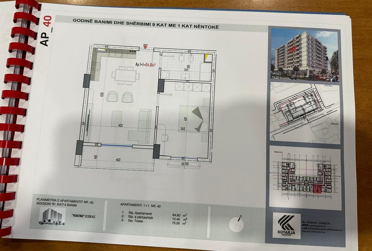 Apartament 1+1 në Shitje në Kamëz - 56400€ | 75.26 m² 4