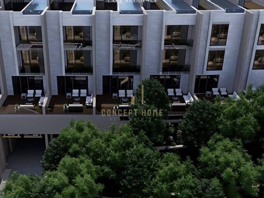Shitet tripleks me pishine ne Farke (Swan Lake Residence)