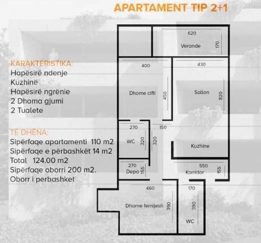 Apartament 1+1 Në Shitje në Farkë, Tiranë - 101,752€ | 70 m² 1