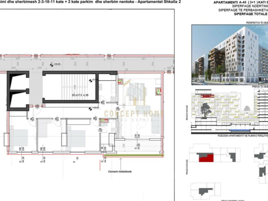Shitet apartament 3+1+2 Square 21 , Rruga Kavajes / 336,000 euro 2