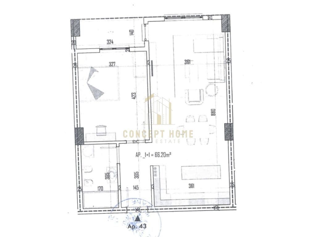 Shitet apartament 1+1 ne Paskuqan 1