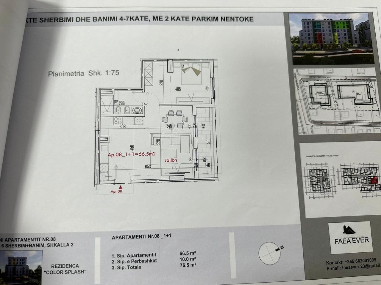 Shitet apartament 1+1 ne Paskuqan (Color Splash Residence)- 84.150 euro