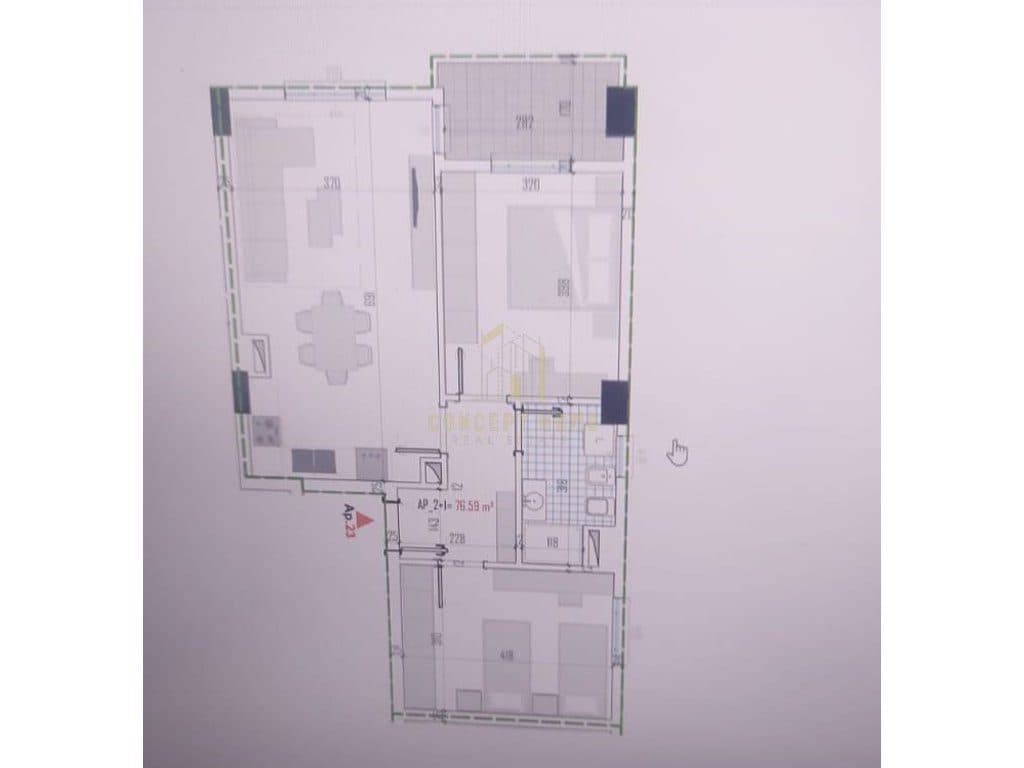 Shitet apartament 2+1 ne Bathore