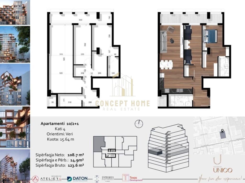 Apartament 2+2 Për Shitje në Blloku, Qendër, Sheshi Skënderbej - 525,300.00€ | 124 m² 3