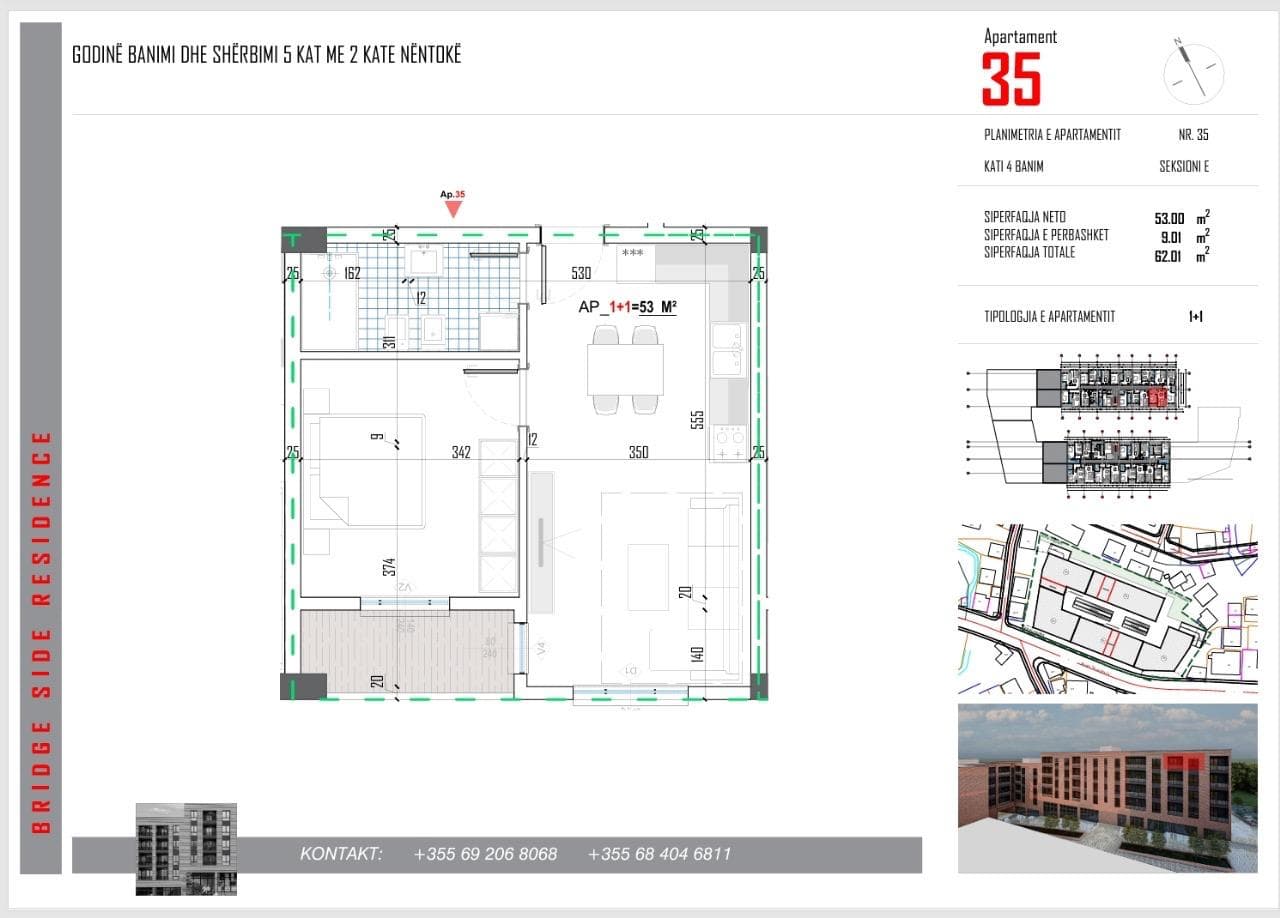 Apartament 1+1 Në Shitje në Paskuqan, Tiranë - 65110€ | 62.01 m² 2