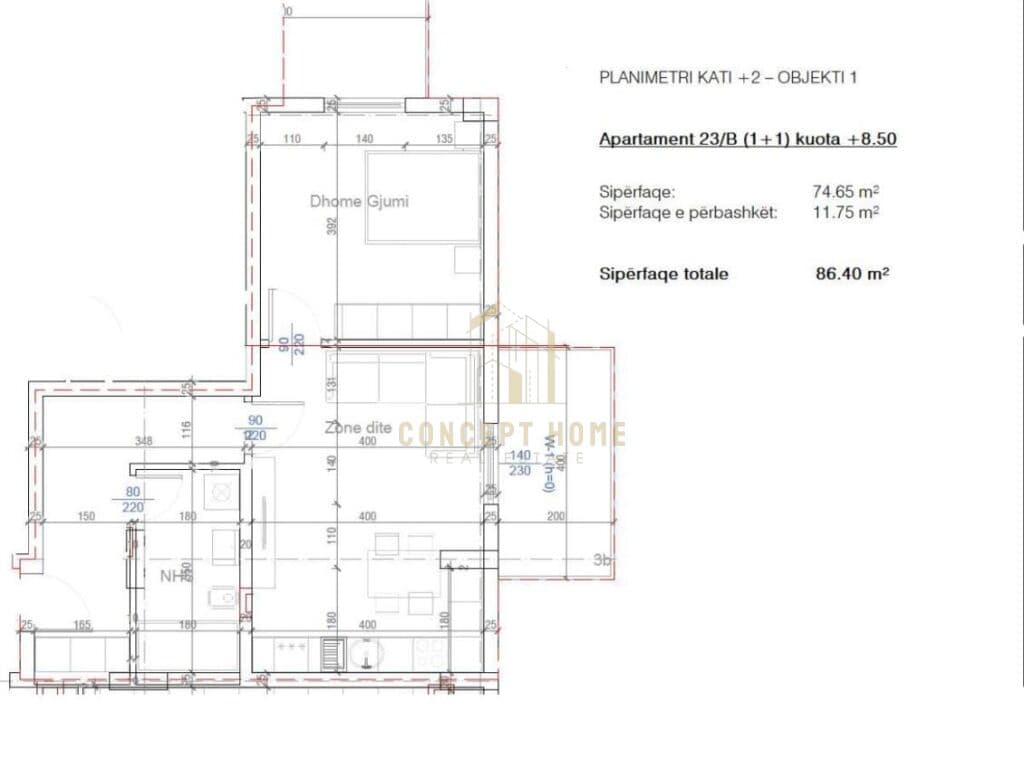 Shitet apartament 1+1 tek Rezidenca Porta,Sauk te Vjeter / 123.300 euro 2