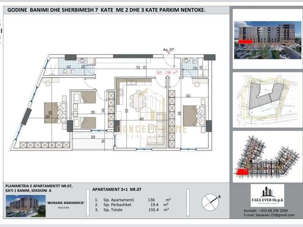 Apartament 3+1+2 për Shitje në Paskuqan, Babrru, Tiranë - 202.000€ | 155.4 m² 2