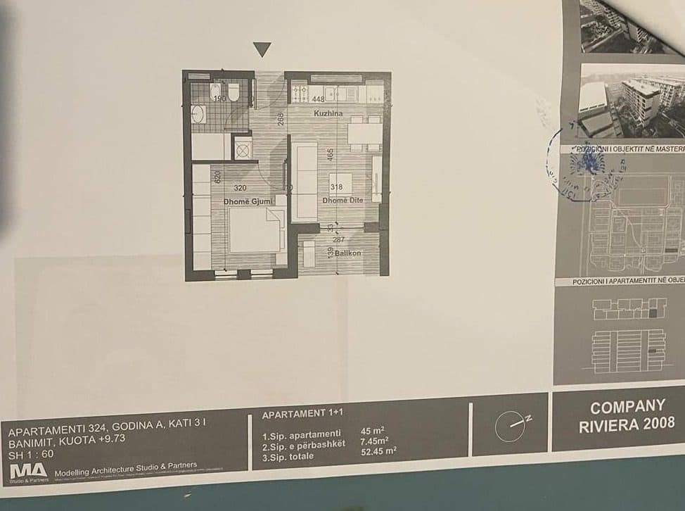 Shitet apartament 1+1 Univers City