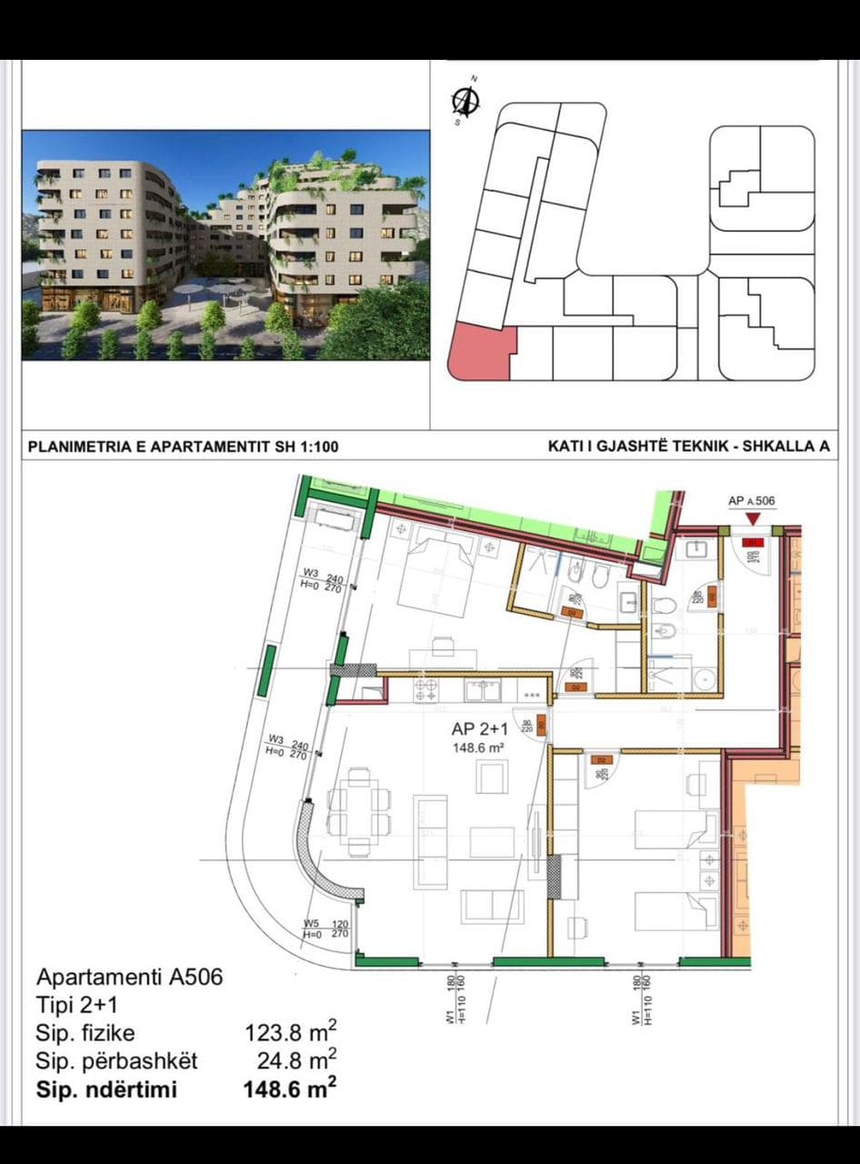 Shitet apartament 2+1 Elbasan