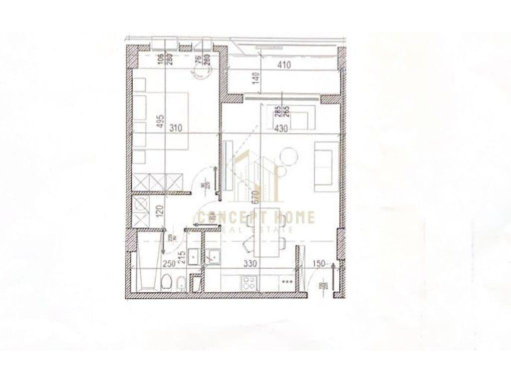 Apartament 1+1 Për Shitje në Ish fusha aviacionit, Tiranë - 161,800€ 4