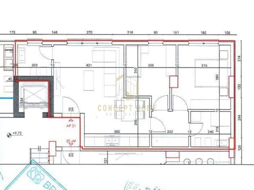 Apartament 2+1 Për Shitje në Rruga e Elbasanit, Tiranë - 168,750€ | 97 m²