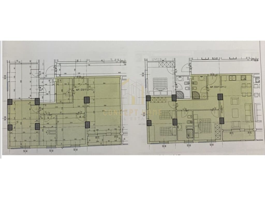 Shitet apartament 2+1+2 , Stacioni Trenit , Rr Reshat Petrela