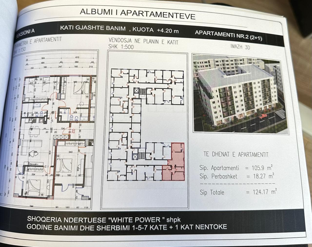 Apartament 3+1+2 në Shitje në Kamez, Tiranë - 103000€ | 124.17 m² 4