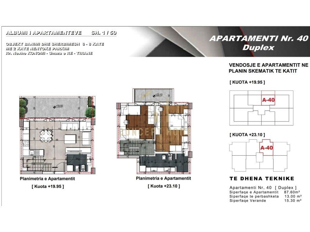 Shitet apartament 2+1(duplex) tek Green City