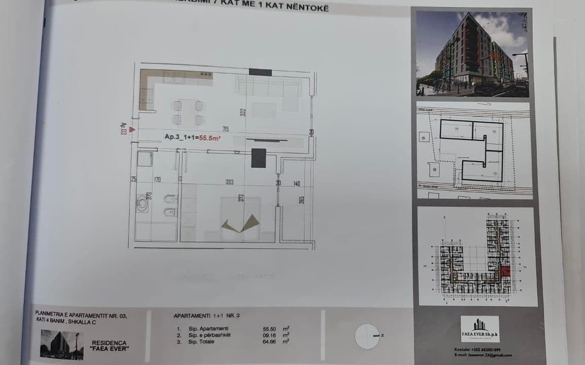 Apartament 1+1 Për Shitje në Paskuqan, Tiranë - 67,893€ | 64.66 m² 3