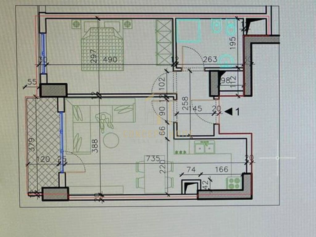 Apartament 1+1 Për Shitje në Rrugën e Durrësit, Tiranë - 140000€ | 69.91 m² 2