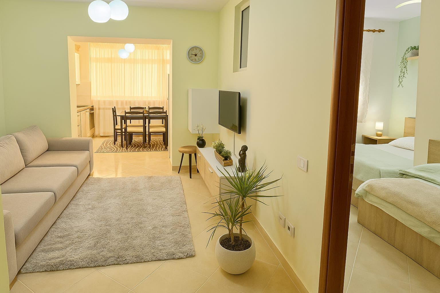 Jepet me qera apartament 2+1 ne Qender