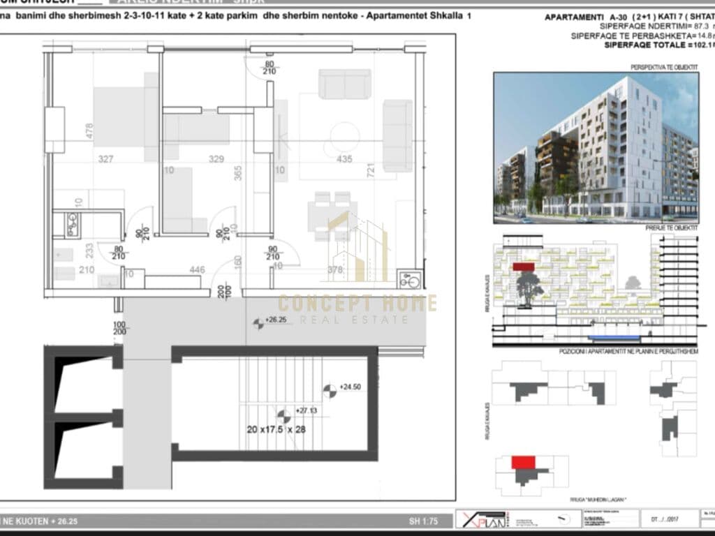 Shitet apartament 2+1 Square 21 , Rruga Kavajes / 245,000 euro 3