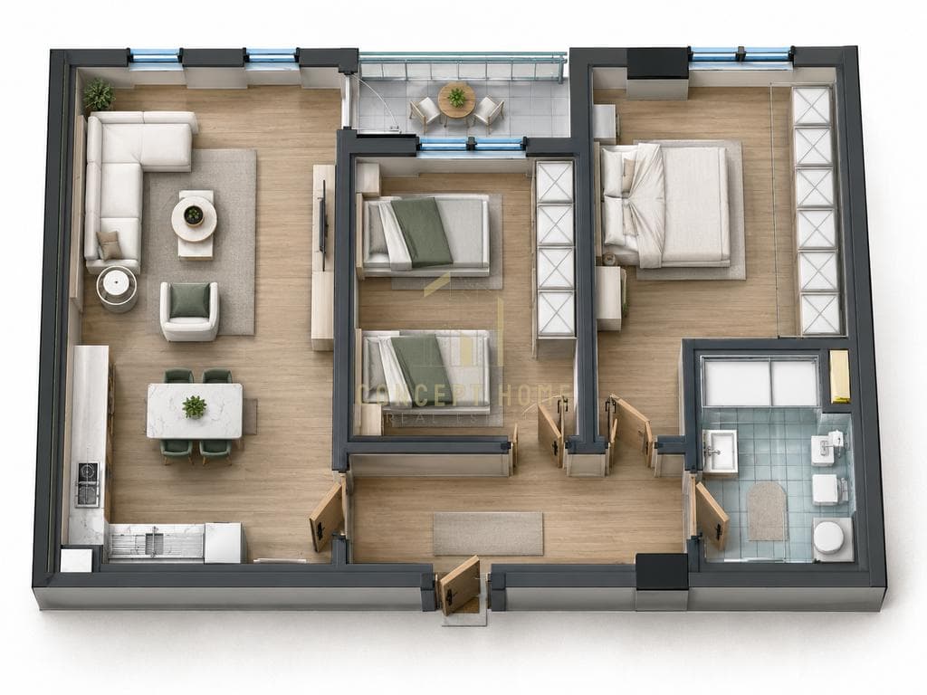 Shitet Apartament 2+1 tek 1