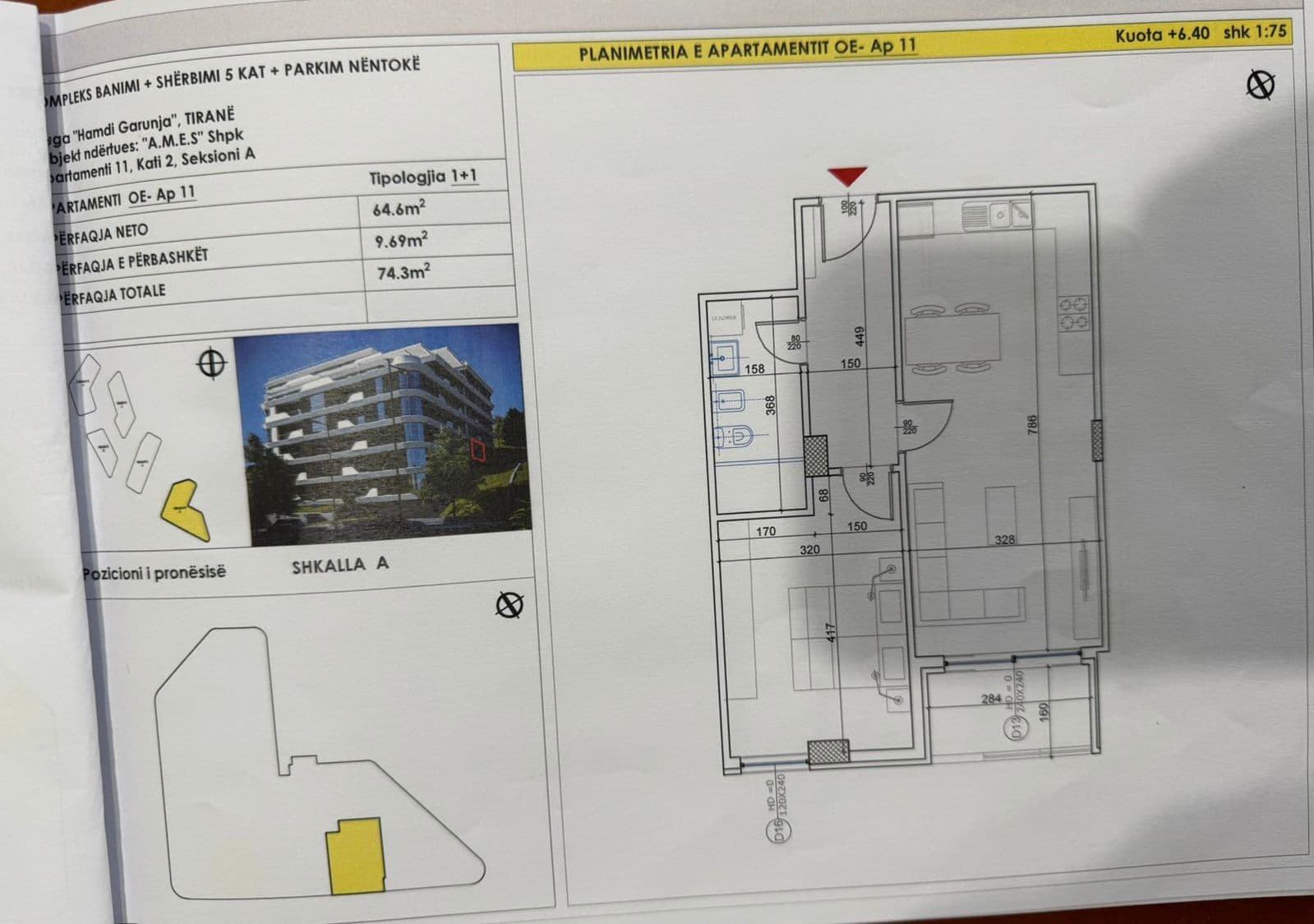 ? Shitet apartament 1+1 tek Liqeni i thate