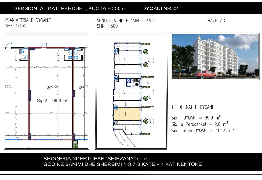 Dyqan për Shitje në Kamëz - 234370€ | 101.9 m² 4